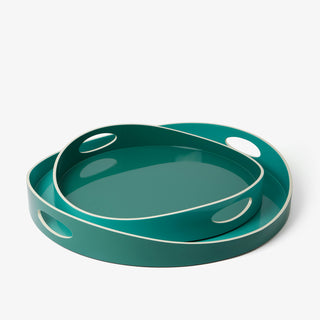 French home decor accessories Basile trays green