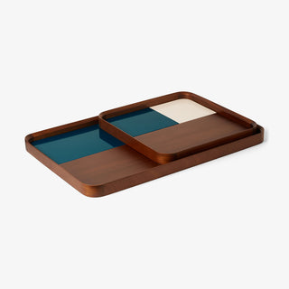 French home decor accessories Sicilia tray large blue set
