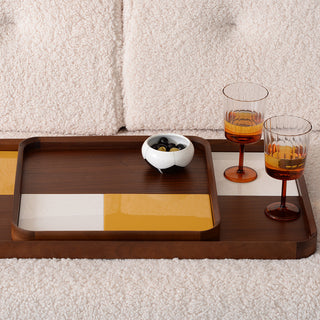 French home decor accessories Sicilia tray yellow aperitif