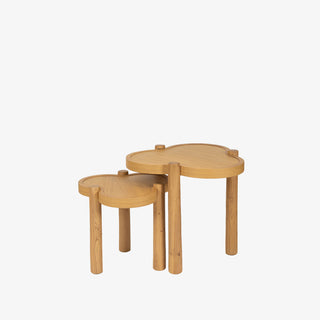 French home decor furniture side table oak set